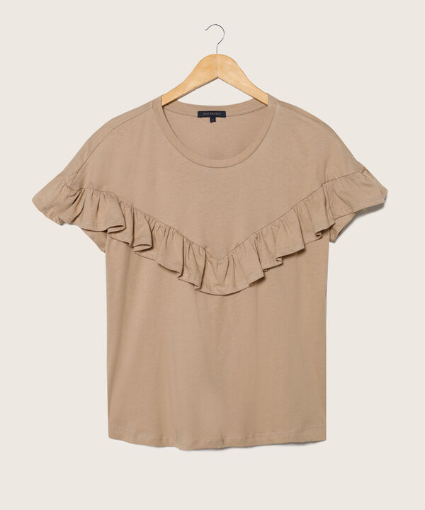 Camiseta Cuello Redondo Con Bolero En Frente Y Espalda