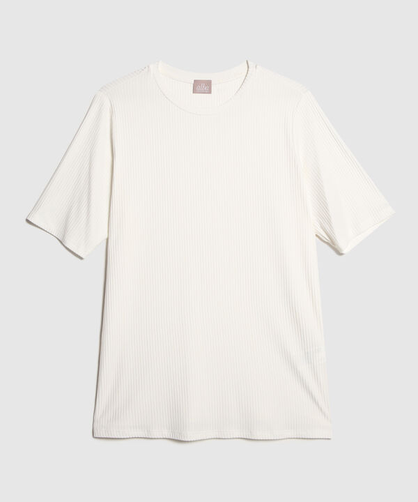 Camiseta Unicolor Manga Corta En Rib