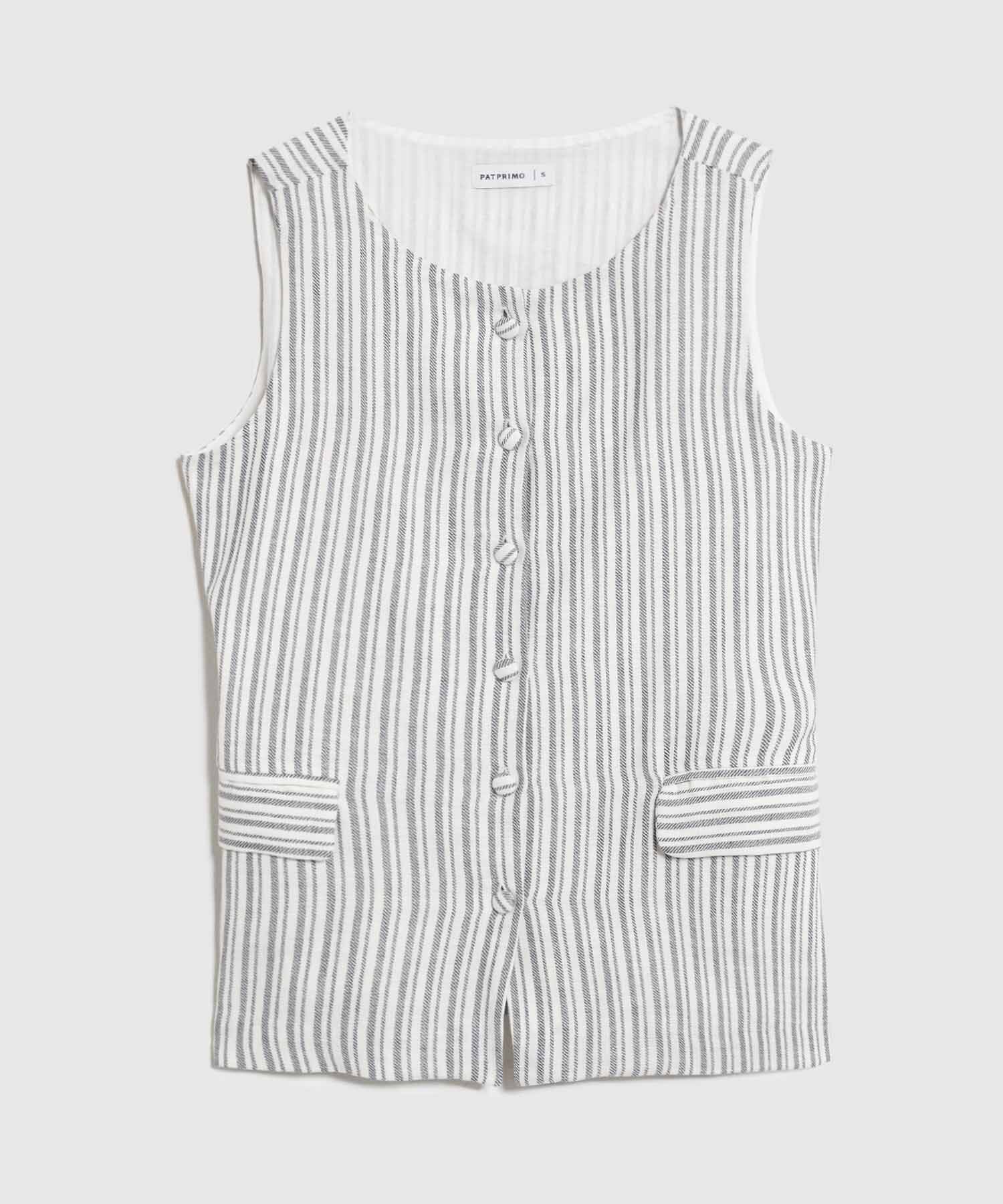 Blusa Alargada Con Botonadura Para Mujer