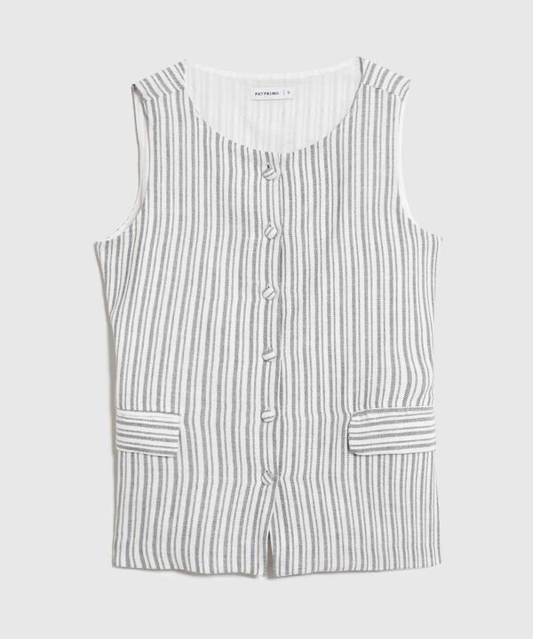 Blusa Alargada Con Botonadura Para Mujer image number null