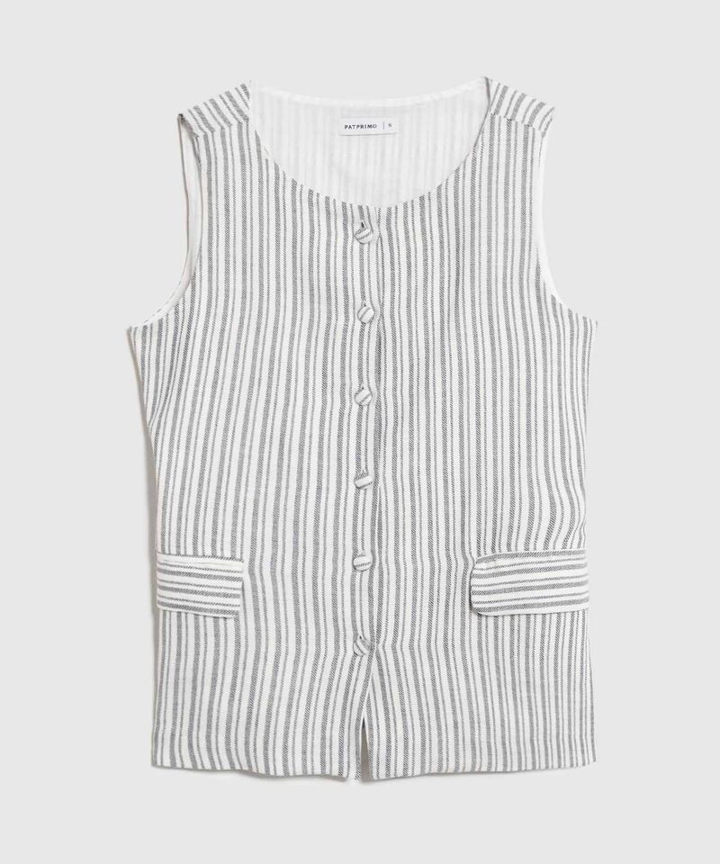 Blusa Alargada Con Botonadura Para Mujer