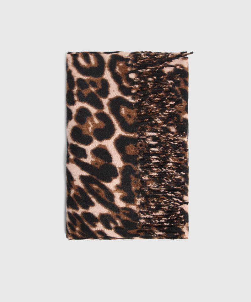 Bufanda Gruesa Animal Print Flecos Para Mujer