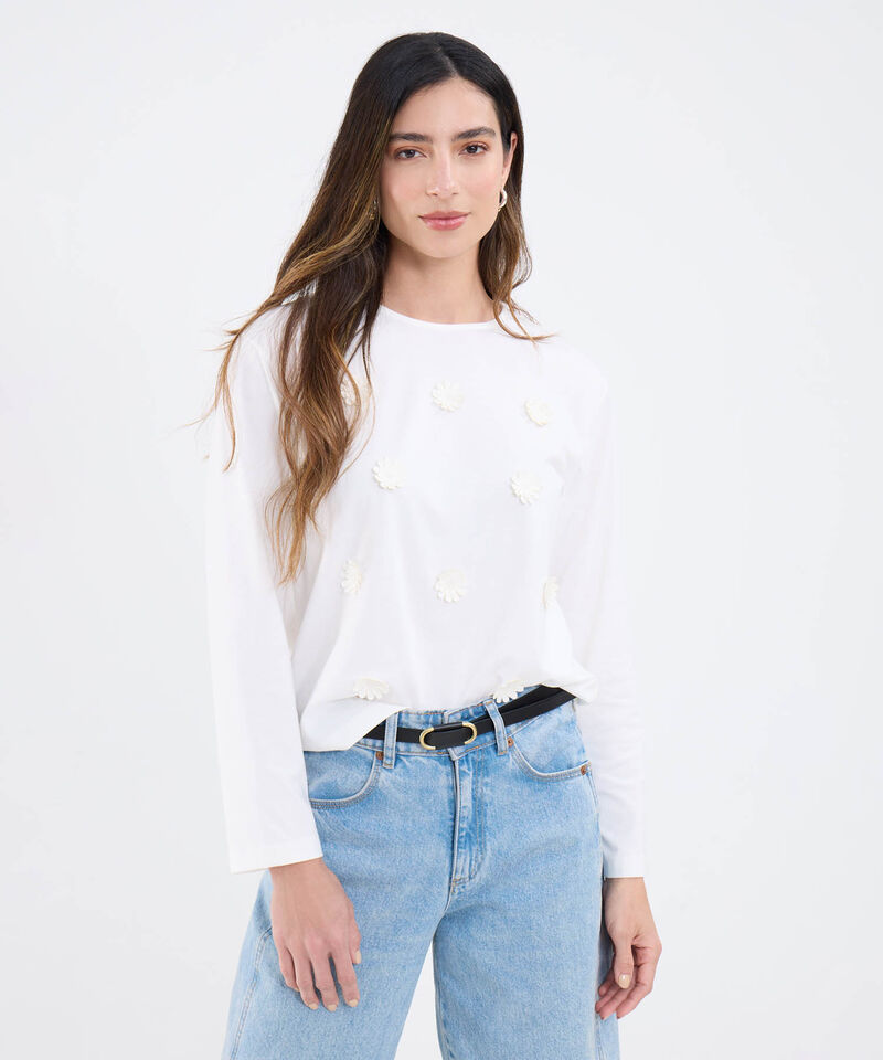 Camiseta Manga Larga Con Detalle