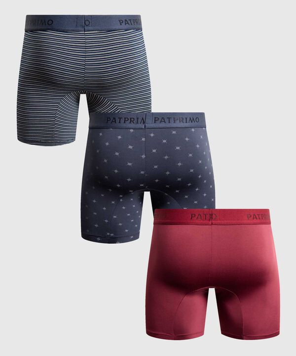 Set x3 B&oacute;xers Medio con Detalles para Hombre
