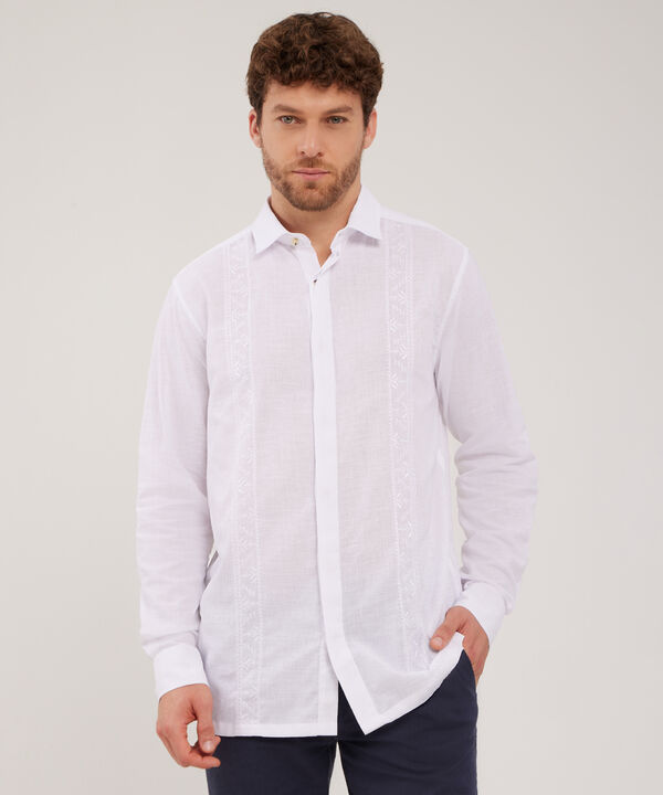 Camisa Guayabera Cuello Camisero Casual Max image number null
