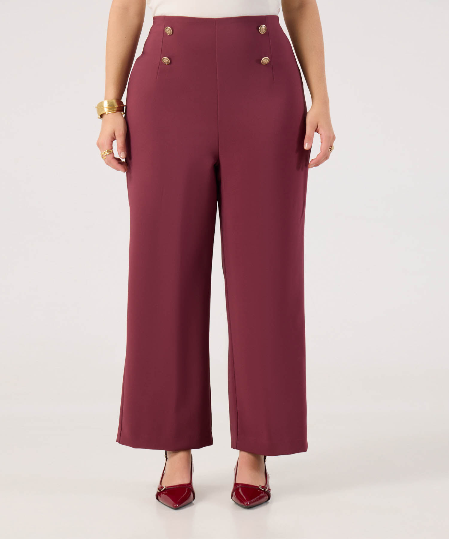 Pantalón Casual Con Botones