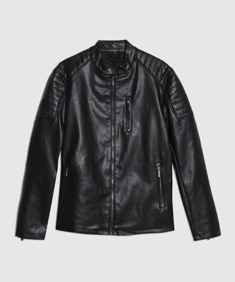 Chaqueta Pu Cuello Neru Con Cremallera
