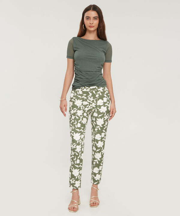 Pantalón Clásico Estampado image number null