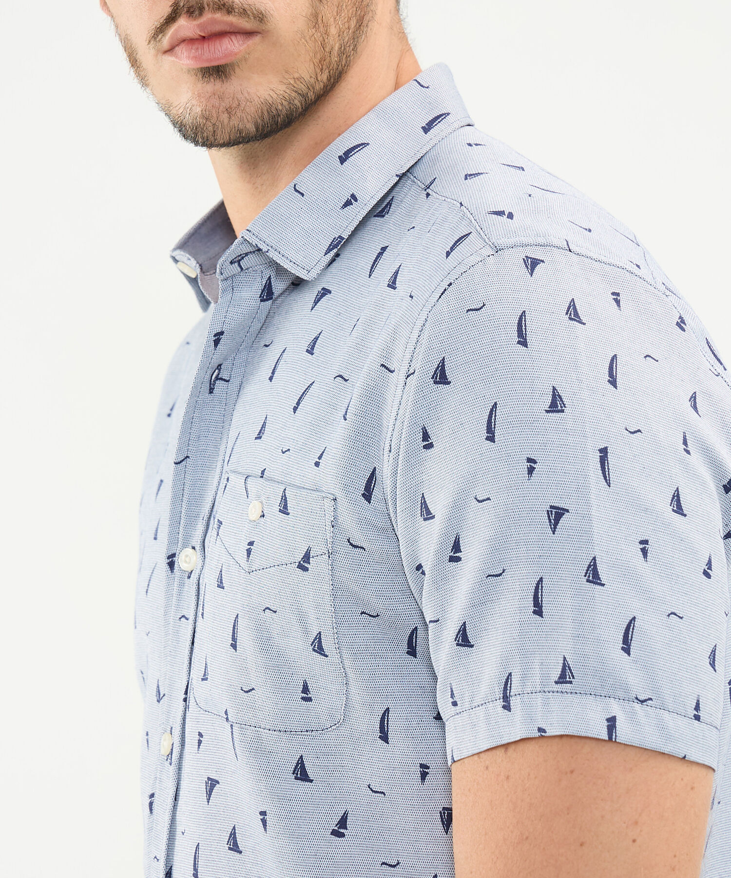 Camisa Estampado de Barcos