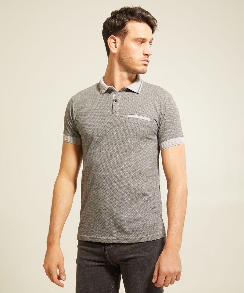 Polo Cuello Tejido Estampada