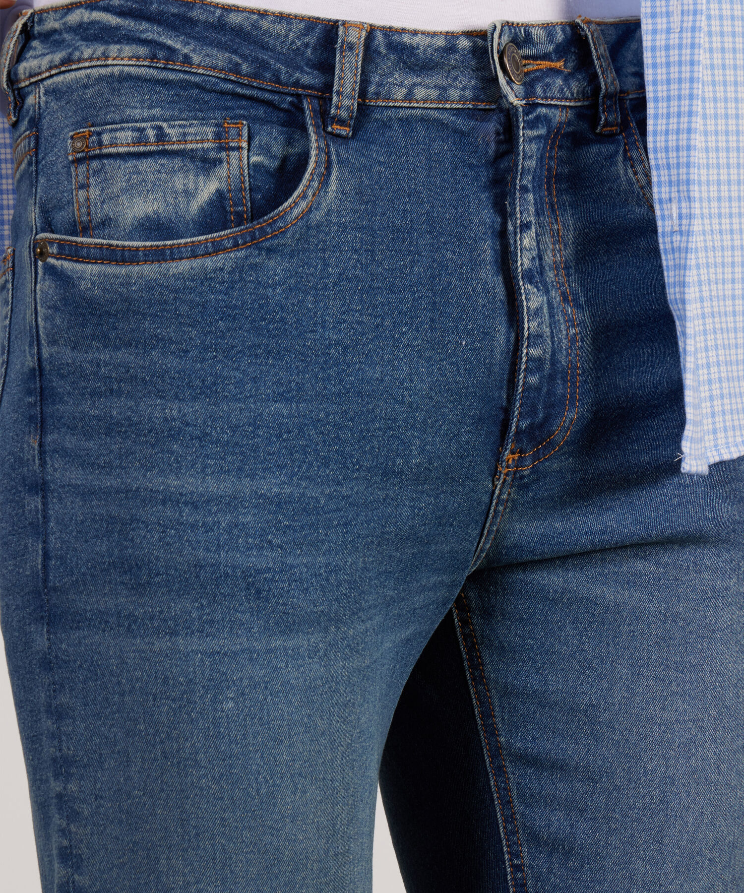 Jean Patprimo Masculino Slim Tapper Tono Medio