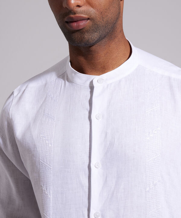Camisa Guayabera Manga Larga Cuello Neru image number null