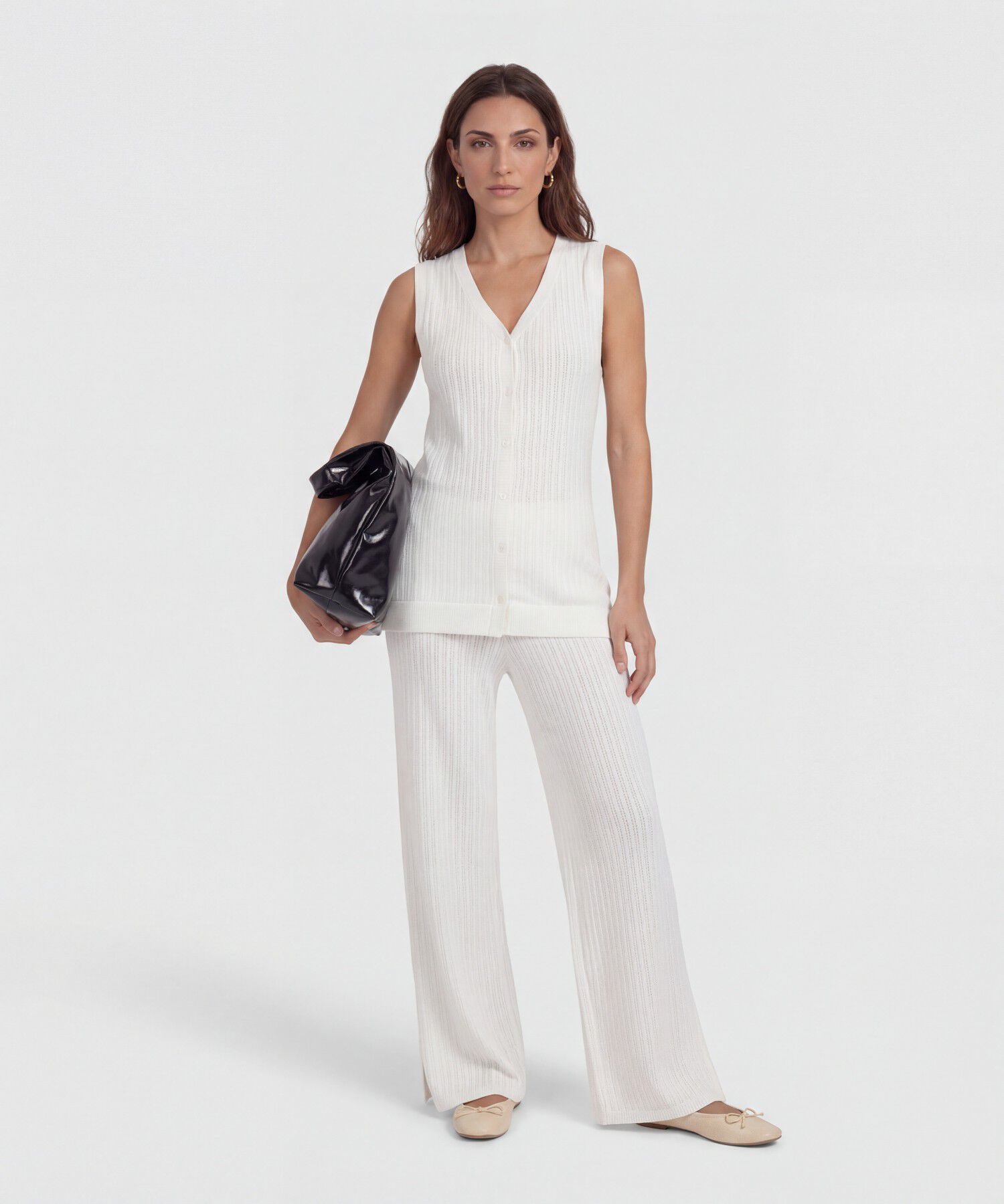 Chaleco Tejido con Perilla de Botones para Mujer