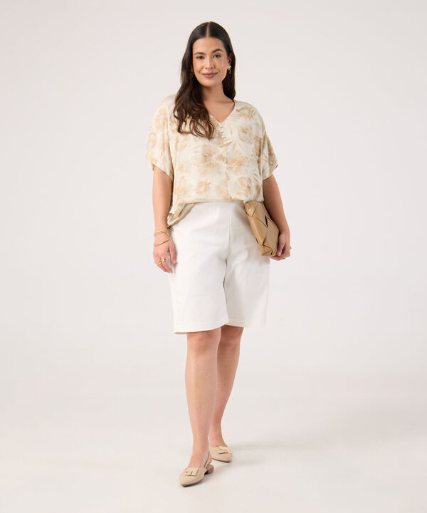 Blusa Estampada Con Abotonadura Falsa image number null