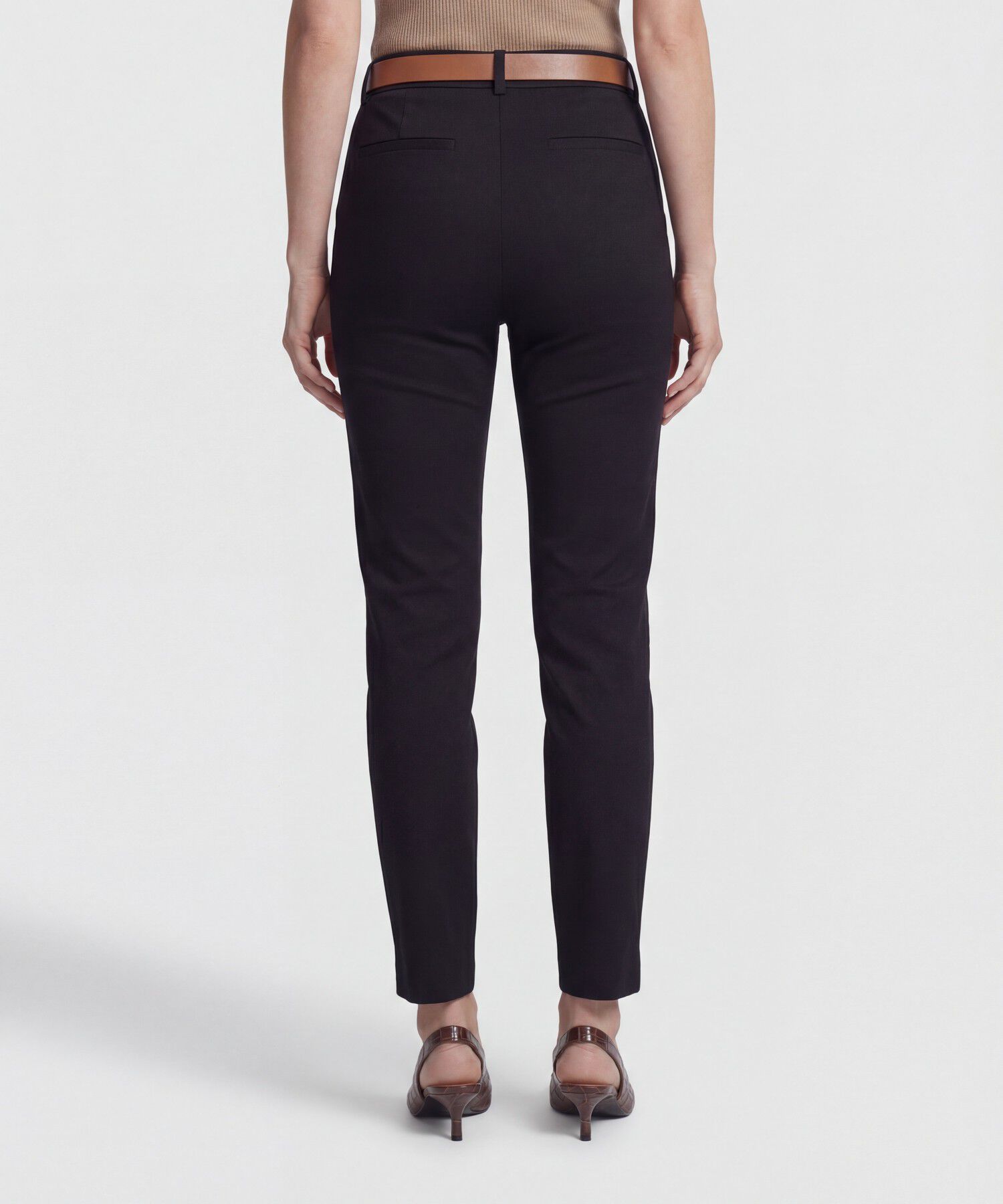 Pantal&oacute;n Unicolor Tipo Chino Para Mujer