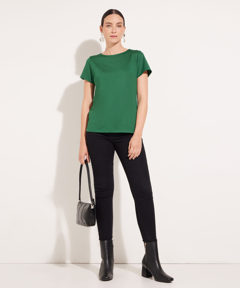 Camiseta Manga Corta Cuello Redondo Unicolor