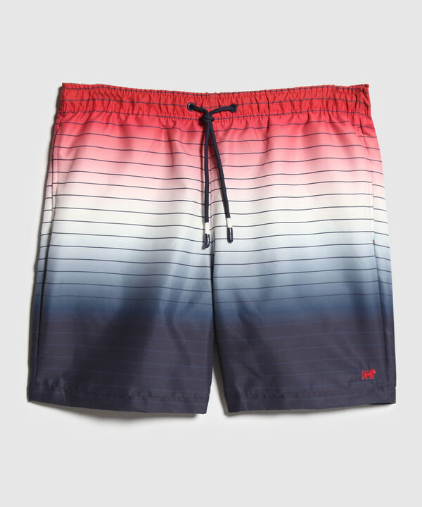 Bermuda con Estampado de Rayas