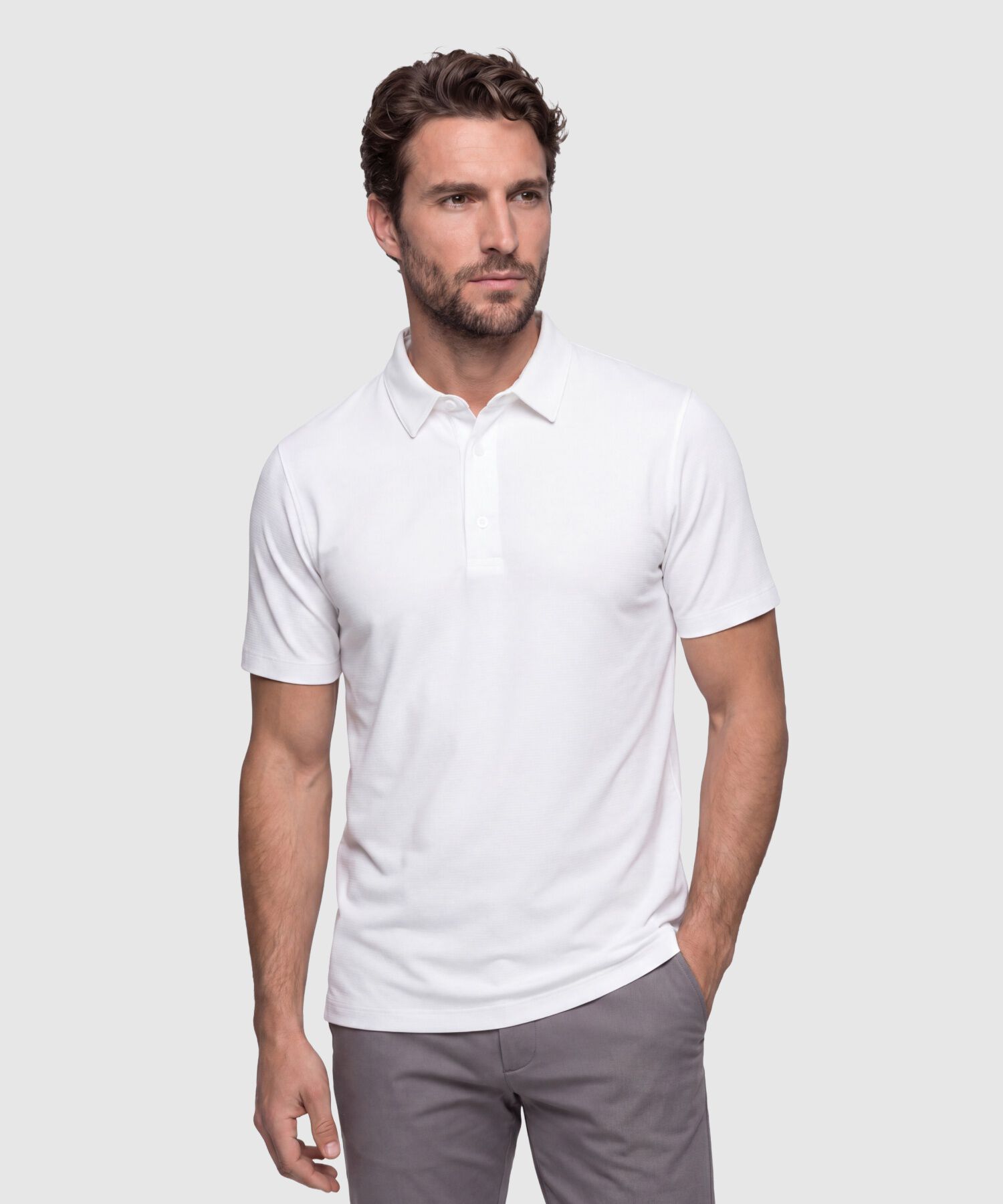Polo Unicolor Regular Para Hombre