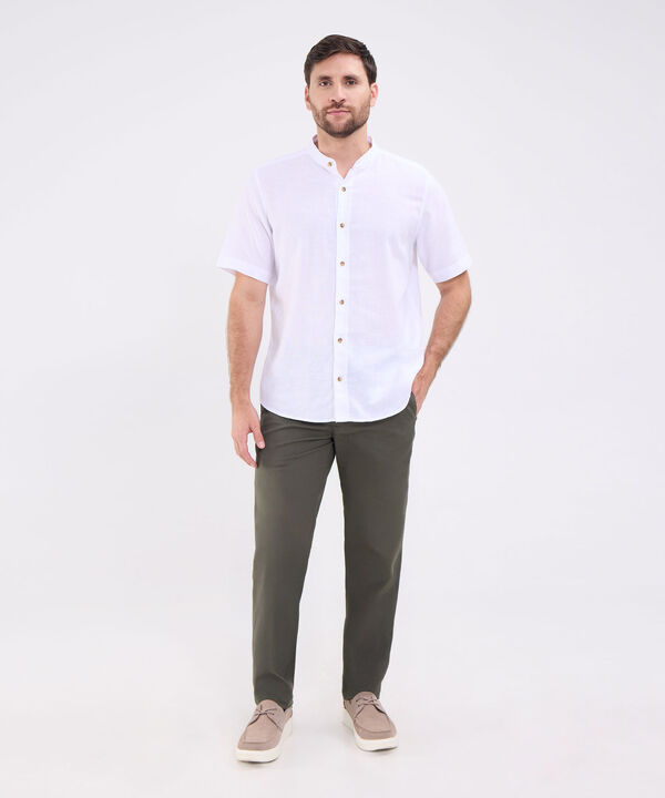 Camisa manga corta unicolor para hombre image number null