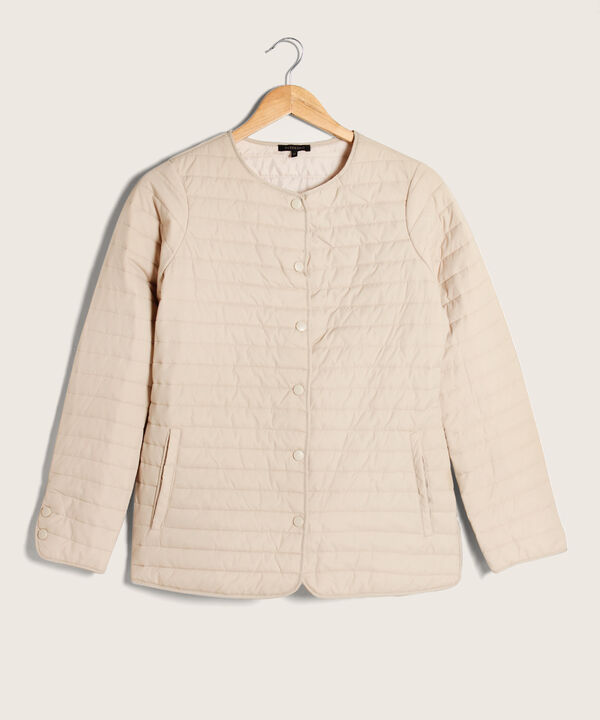 Chaqueta Acolchada Con Broches Y Bolsillos