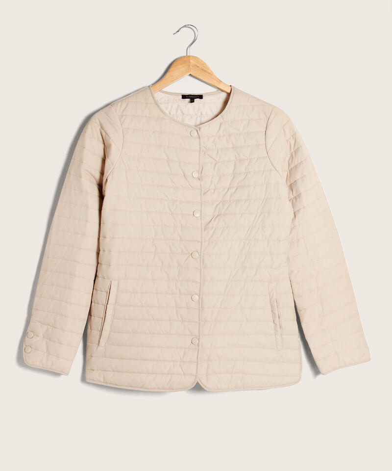 Chaqueta Acolchada Con Broches Y Bolsillos