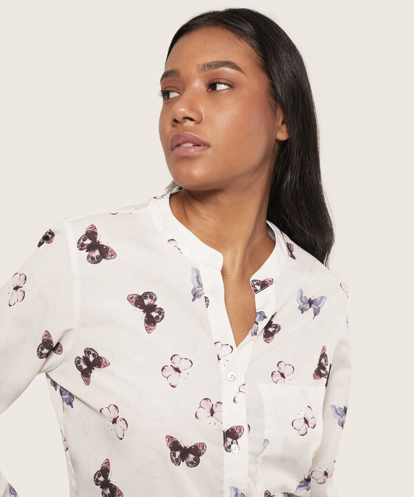 Blusa Cuello Neru cuello En V Estampada image number null