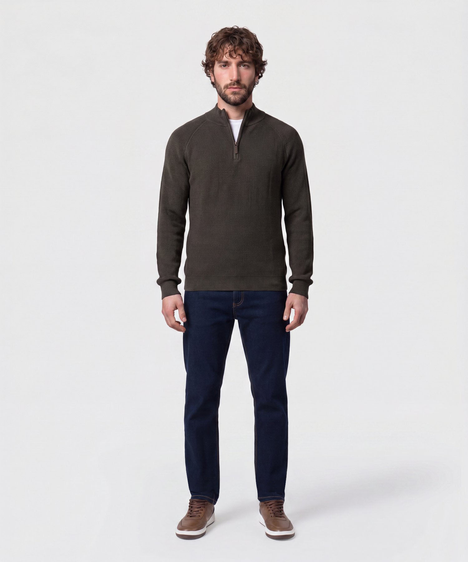 Camiseta Acanalada De Punto Hombre