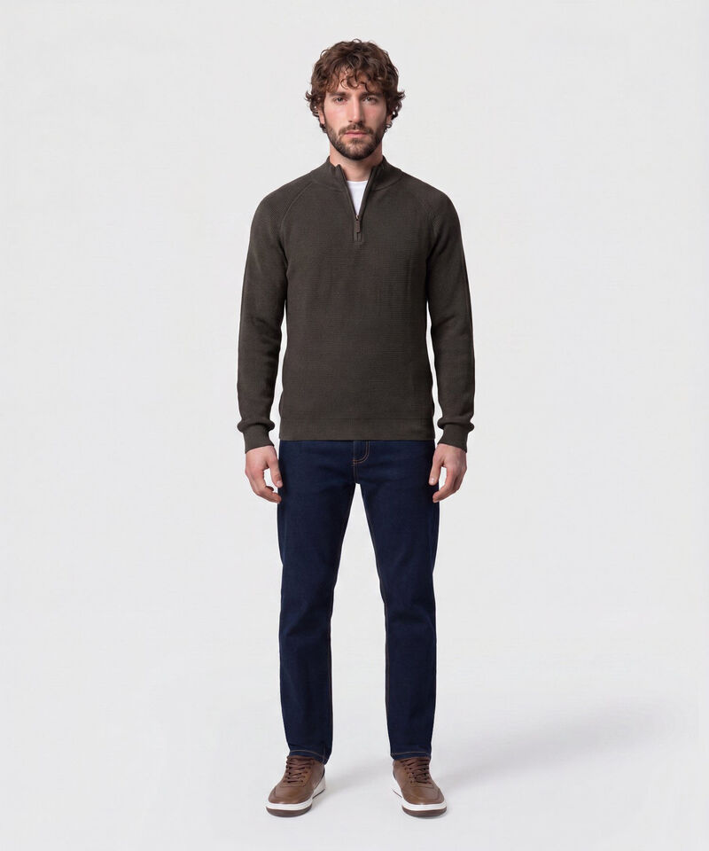 Camiseta Acanalada De Punto Hombre