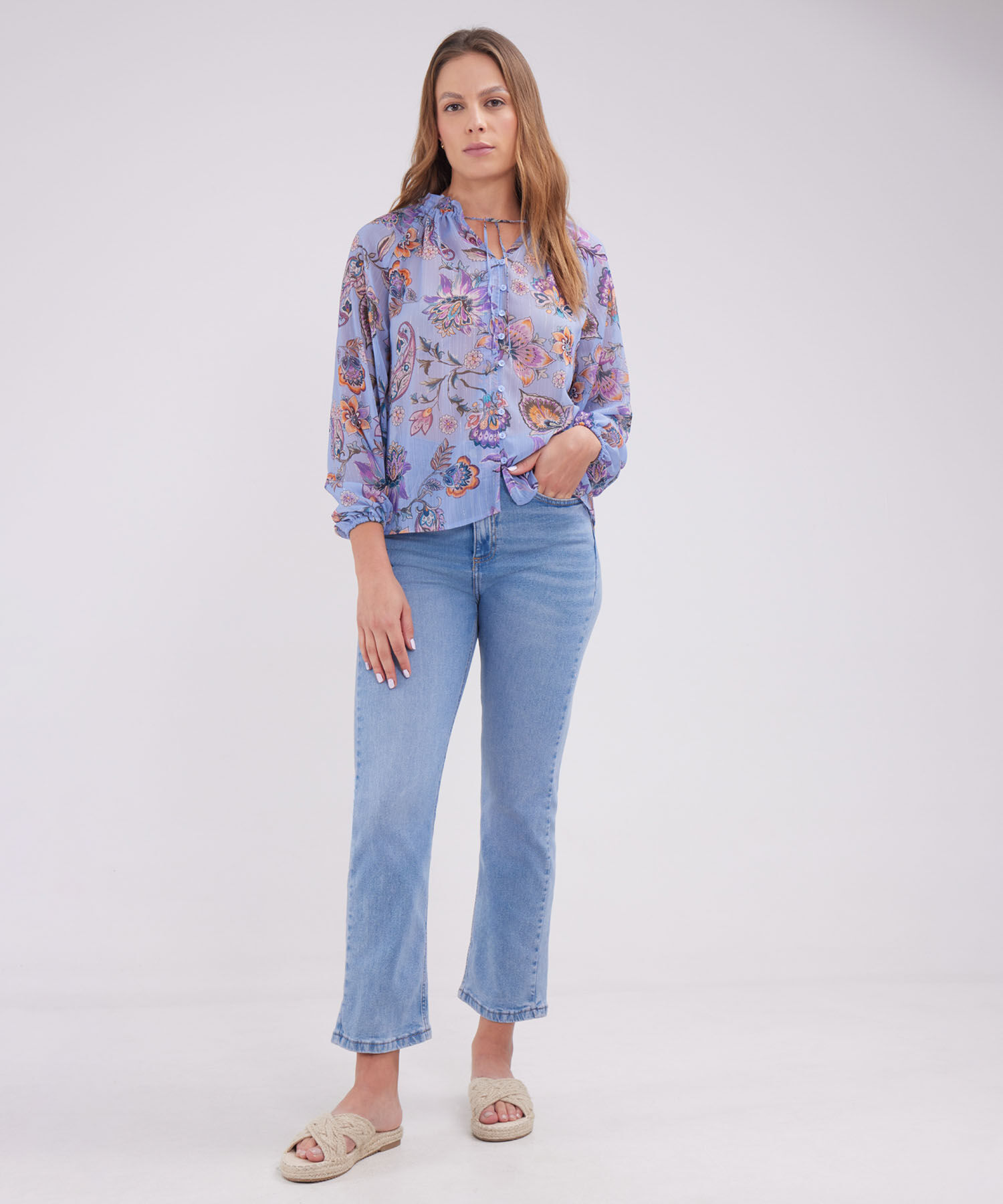 Blusa Botones En Delantero