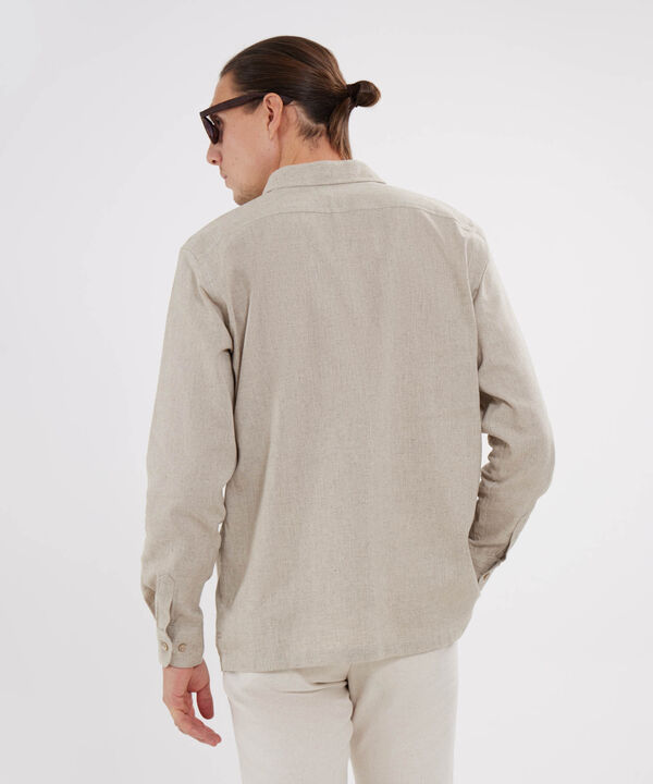 Camisa Guayabera Manga Larga Sin Bolsillo