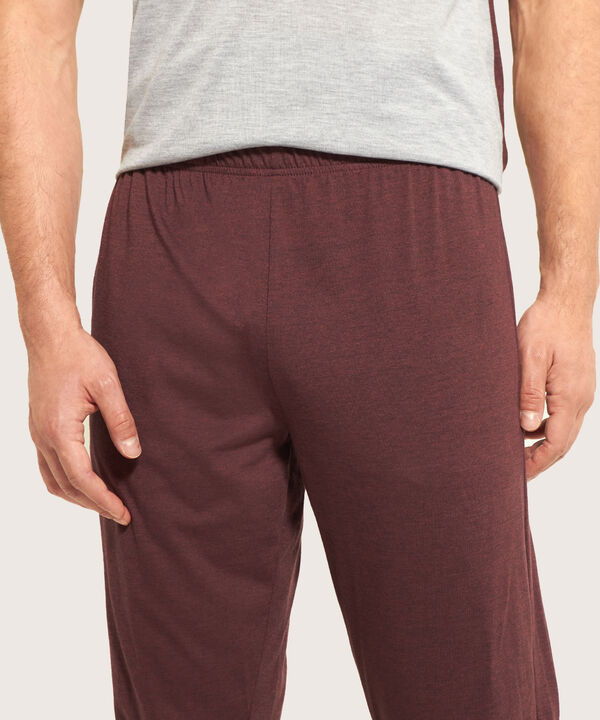 Pijama Conjunto Camiseta De Bloques Con Bolsillo Y Pantalón Unicolor image number null