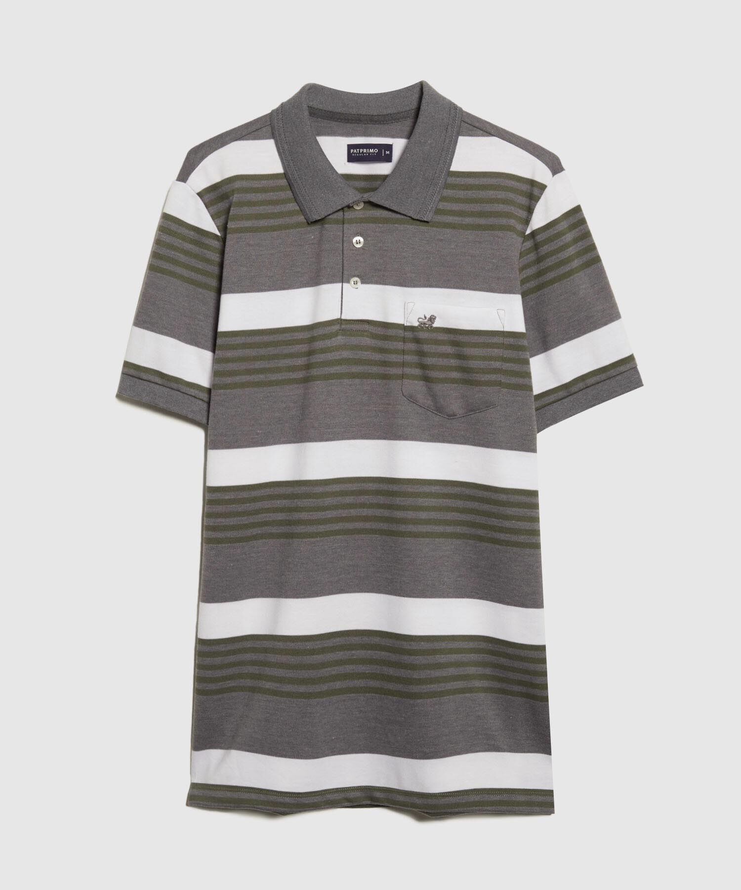 Polo Preteñida Cuello Y Puños Tejidos Con Bolsillo