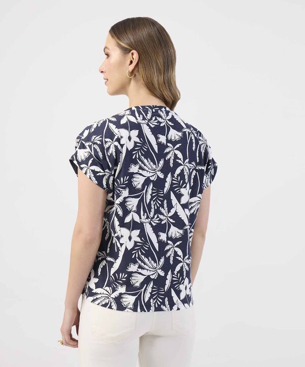 Camiseta Fluida y Manga Corta Para Mujer