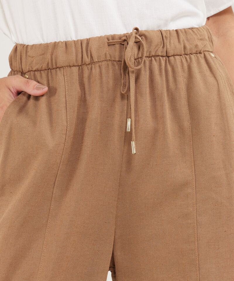 Pantalón Bota Recta En Lino