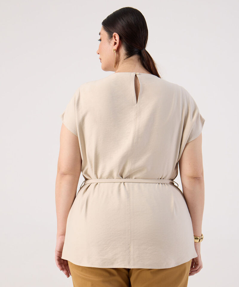 Blusa con cinturon para mujer curvy