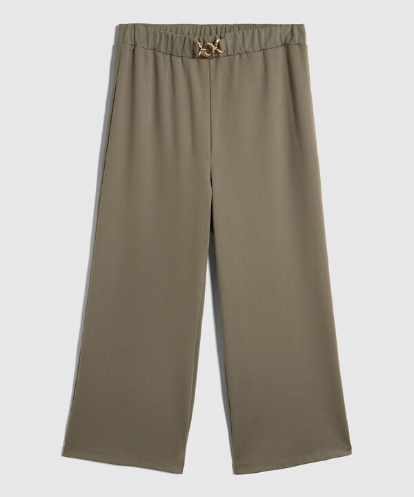 Pantal&oacute;n Wide Leg Con Herraje Para Mujer Curvy image number null