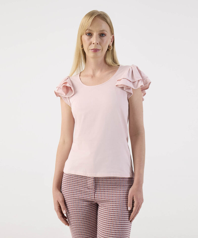 Blusa Para Mujer con Hombros con Volantes