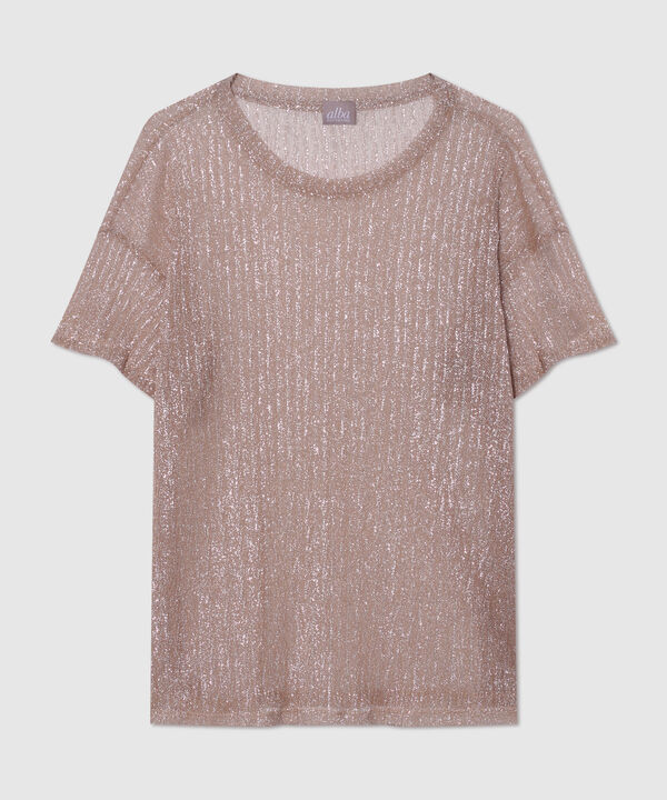 Camiseta Con Cuello Redondo Y Manga Corta Corrida