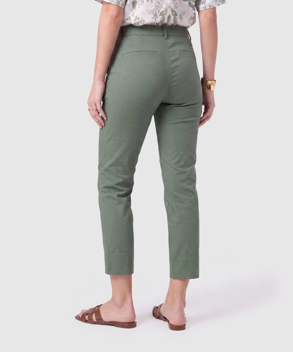 Pantal&oacute;n Capri Ajustado De Tiro Medio Mujer