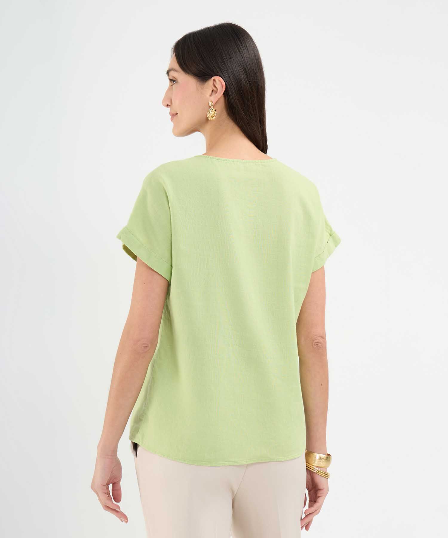 Blusa en Efecto Lino