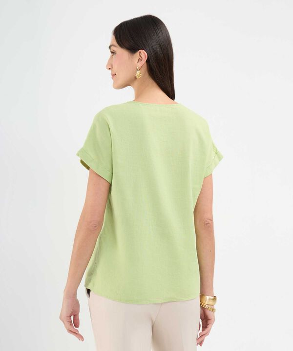 Blusa en Efecto Lino