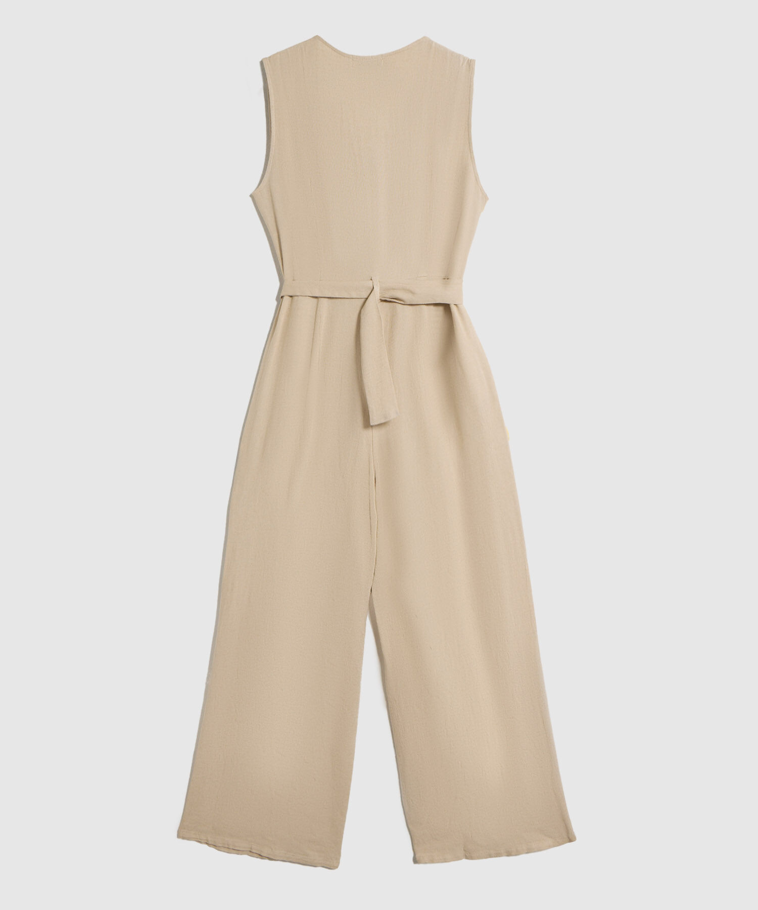 Enterizo Largo con Cintur&oacute;n y Perilla de Botones para Mujer