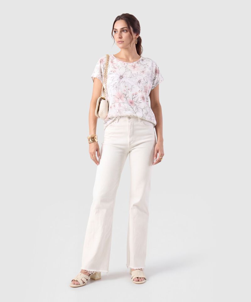 Blusa Manga Corta Ca&iacute;da Para Mujer