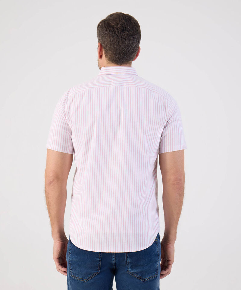 Camisa De Manga Corta De Rayas Para Hombre