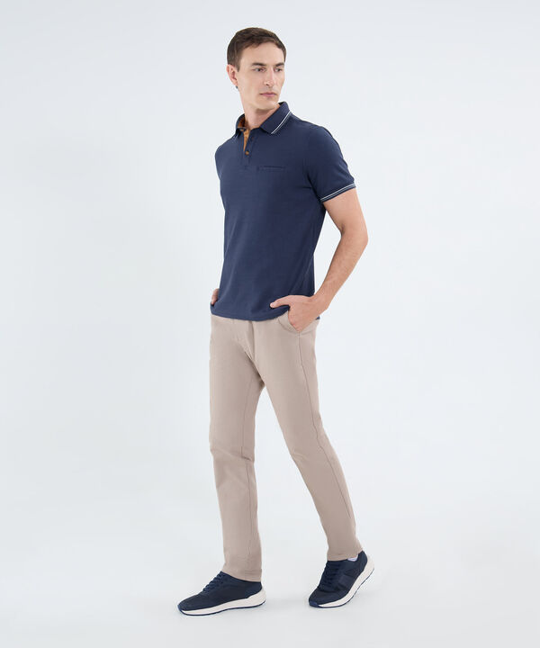 Polo Unicolor Para Hombre image number null