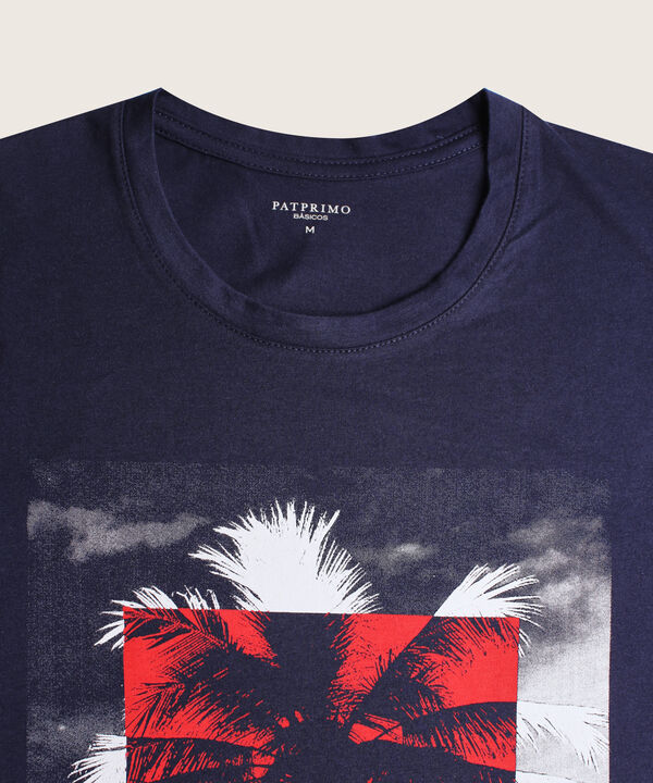 Camiseta Estampado de Palmeras