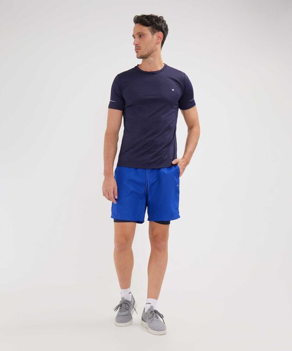Camiseta Para Hombre De Dise&ntilde;o Deportivo, Cuello Redondo, Manga Corta