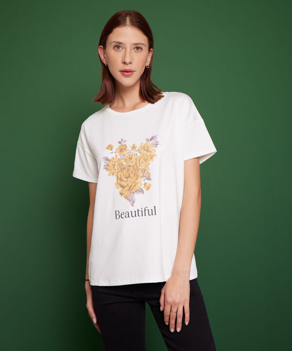 Camiseta Manga Corta Unicolor Con Sublimado Y Screen En Frente image number null