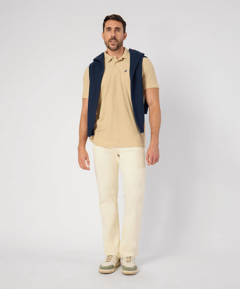 Polo Unicolor Con Bolsillo 