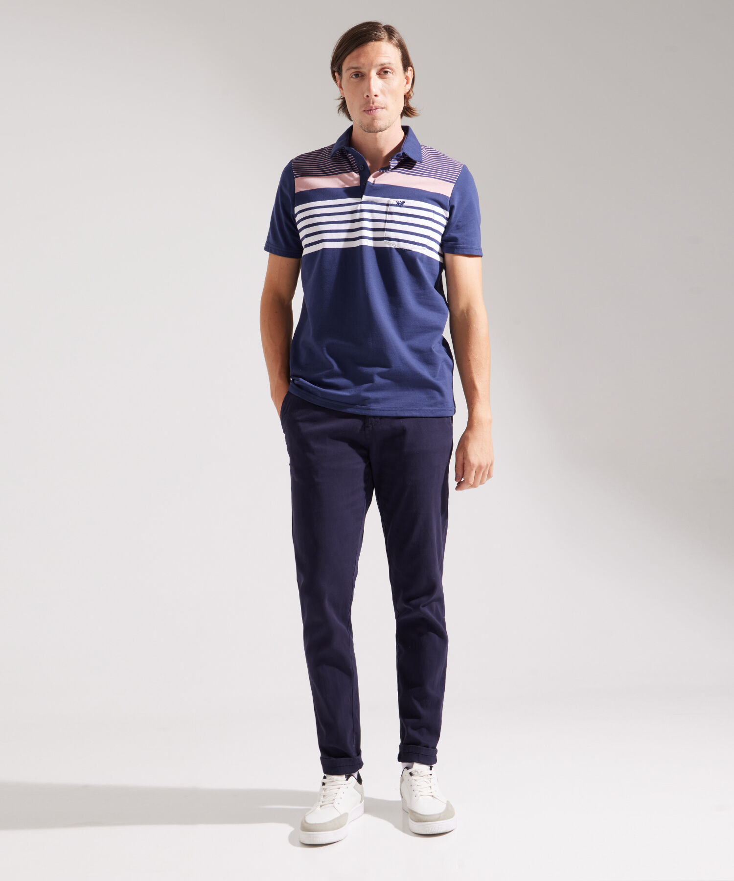 Polo  Cuello Duro, Con Bolsillo Regular Fit